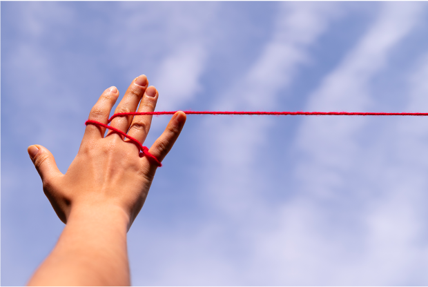 draad om hand